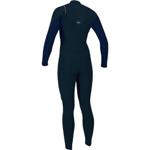 2024 O'Neill Mujer Hyperfreak+ 5/4mm Chest Zip Neopreno 5374 - Shade / Navy